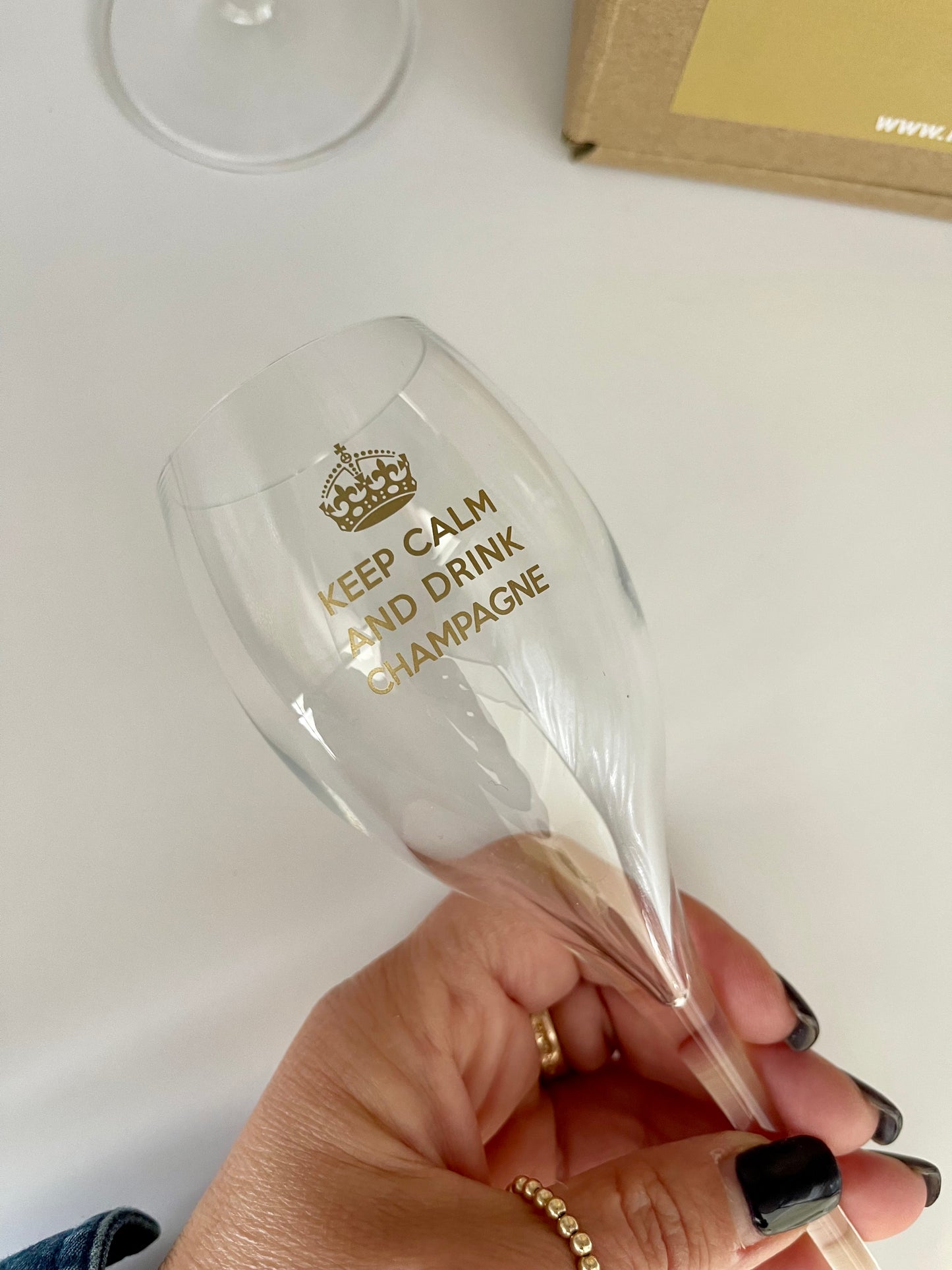 Keep Calm and Drink Champagne Glass