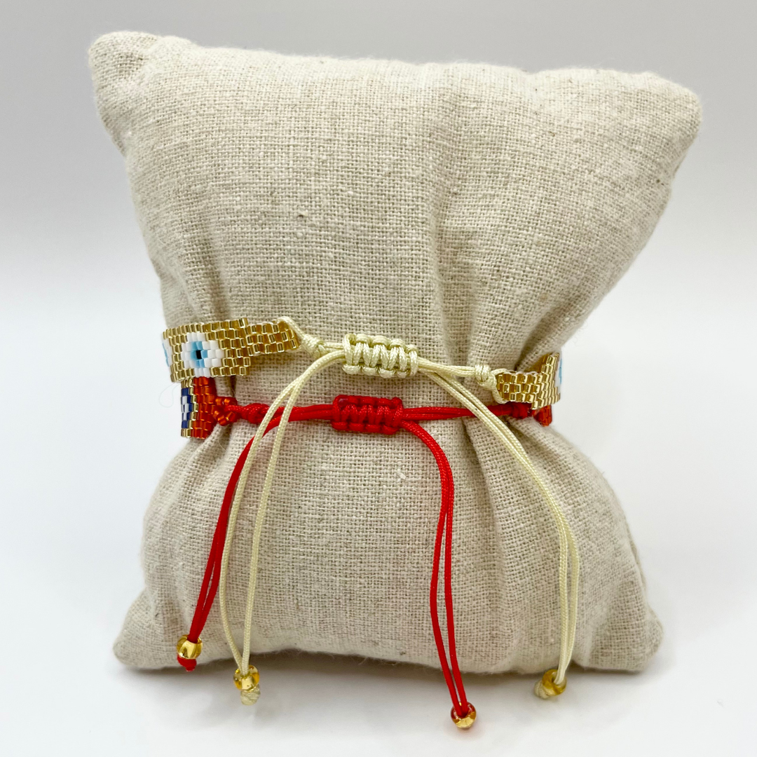 Evil Eye Beaded String Bracelets