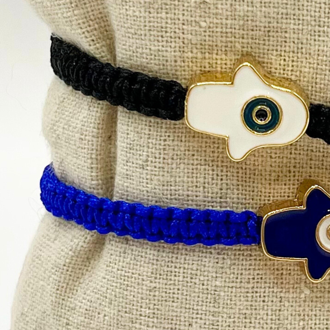 Evil Eye Hamsa Braided Bracelets