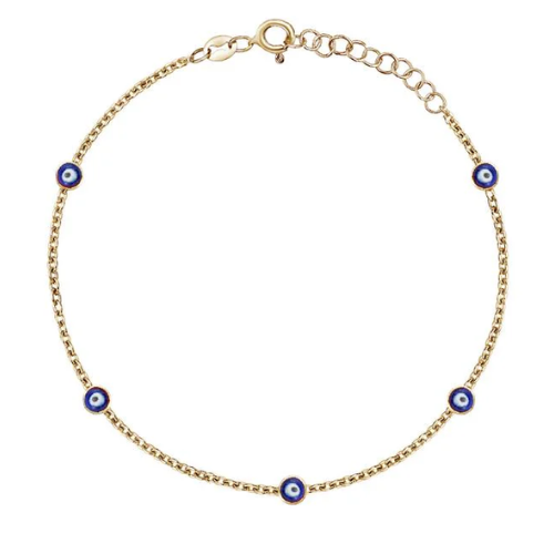 Evil Eye Light Sterling Silver Bracelet
