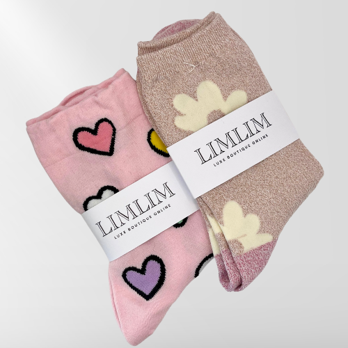 Flower Shimmer Pastel Socks