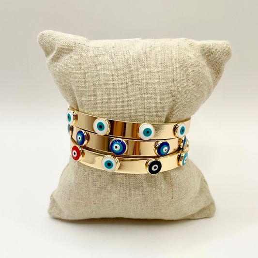 Evil Eye Gold Cuffs